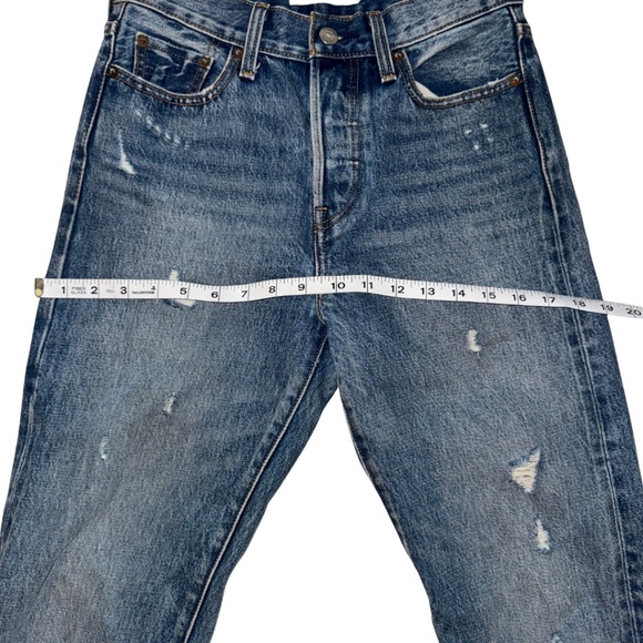 Levi’s Wedgie Straight High Rise Distressed Button Fly Jeans Size 26 - Picture 12 of 15